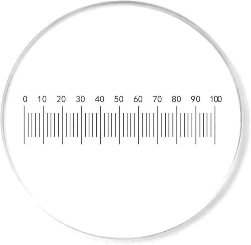Microscope Calibration Slide Stage Micrometer Ocular Reticle C4 Color - Image 1